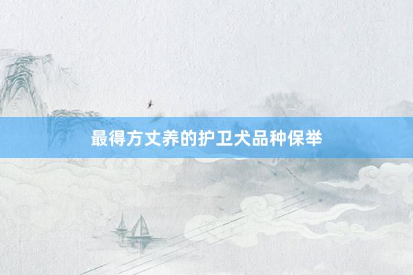 最得方丈养的护卫犬品种保举